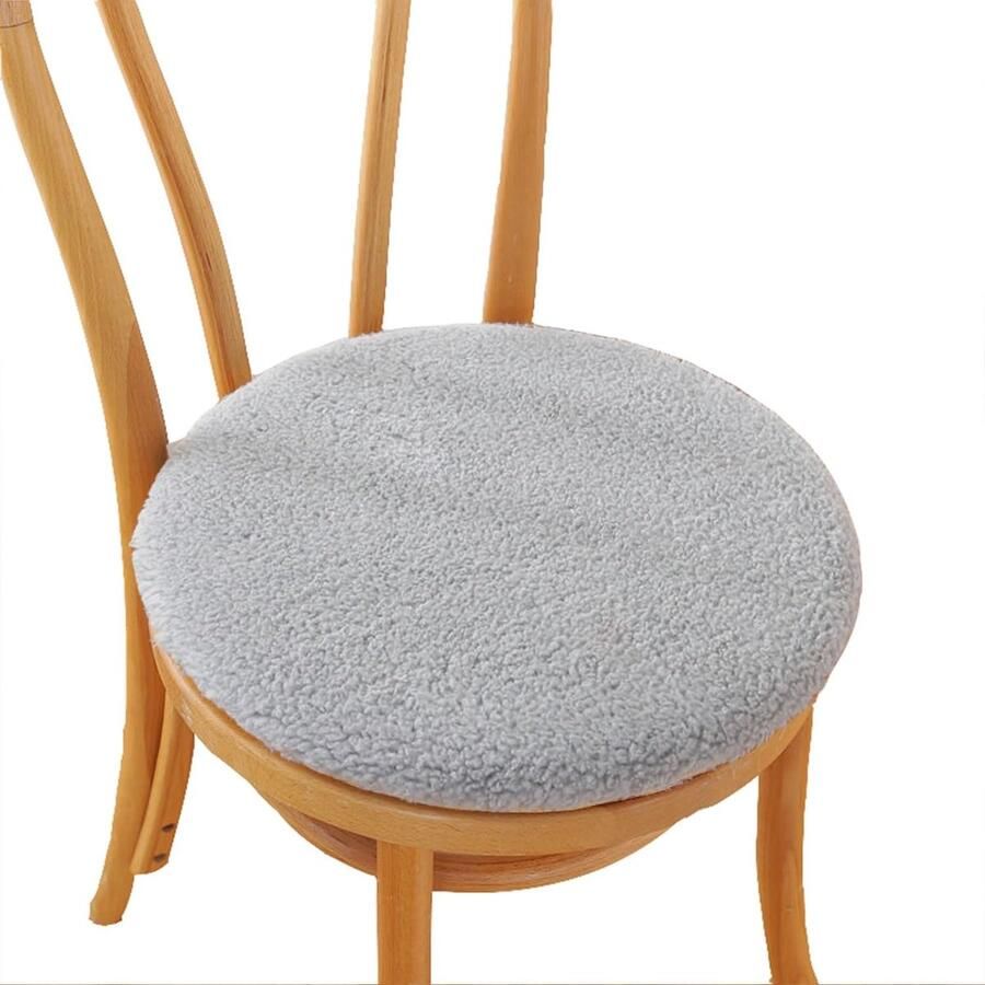 Rond Pluche Stoelkussen Zacht en Afwasbaar Perfect voor Eetkamerstoelen