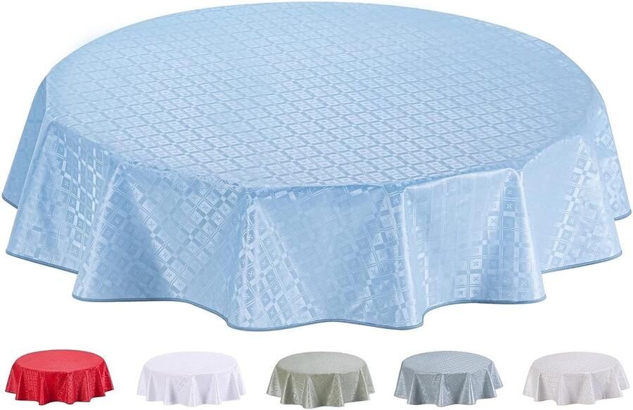 Rond PVC tafelkleed waterdicht en afwasbaar 155 cm