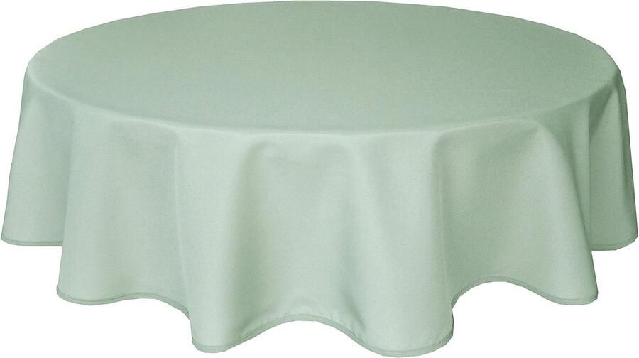 Rond Stof Tafelkleed Saliegroen Ø 140 cm Modern Design