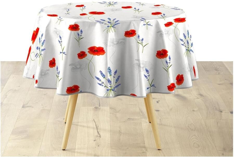 Rond tafelkleed 160 cm duurzaam PVC Textilia