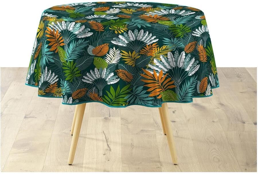 Rond tafelkleed 160 cm PVC Textilia duurzaam en onderhoudsvriendelijk