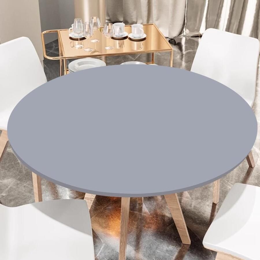 Rond Tafelkleed Waterdicht en Elastisch Geschikt voor Tafels 90-115 cm