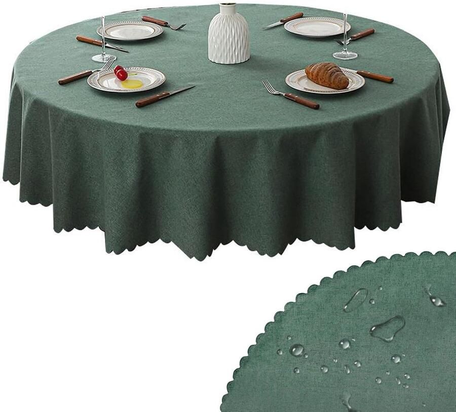 Rond tafelkleed waterdicht en oliebestendig 120 cm polyester