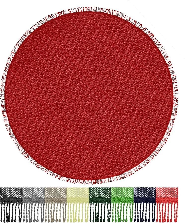 Rond tafelkleed weerbestendig en antislip 160 cm rood