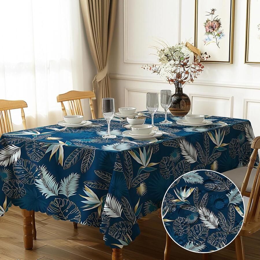 Rond tuintafelkleed weerbestendig 1 stuk 150 cm bloemendesign