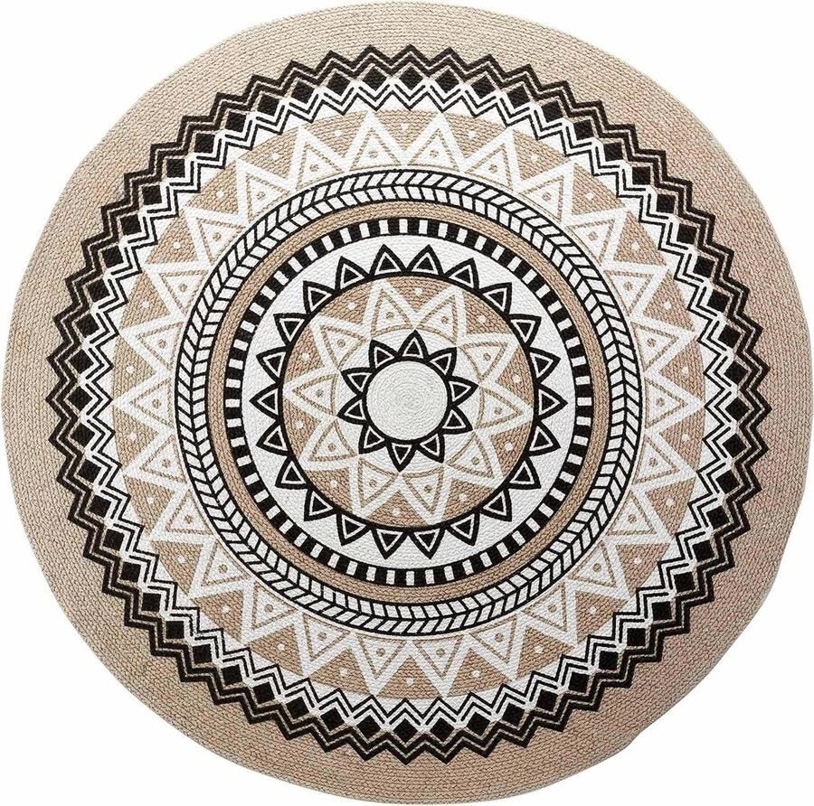 Rond vloerkleed (diameter 120 cm) Yaba bedrukt katoen Douceur d'intérieur toegevoegde-zoekwoord