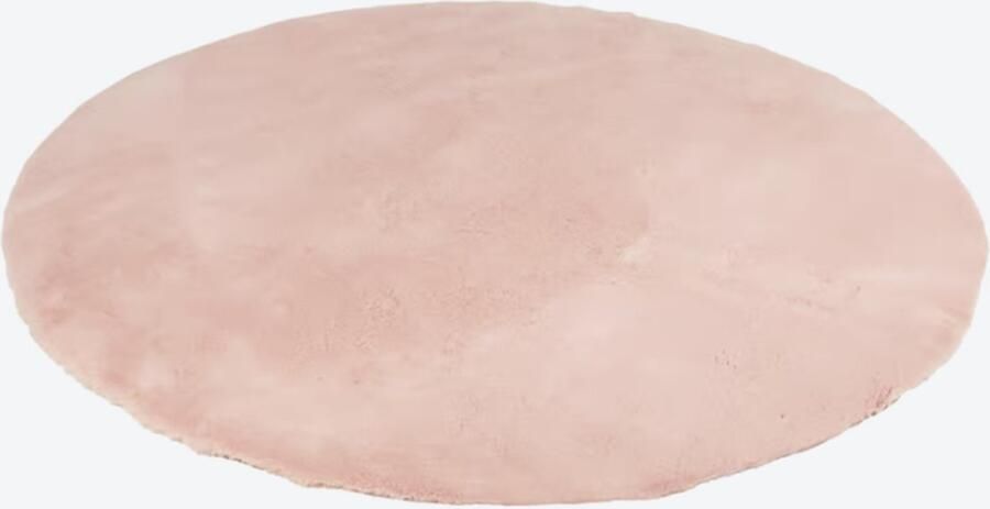 Vintag Rond vloerkleed Rond tapijt Zacht Beige Imitatiebont Hoogpolig Ø 90 cm