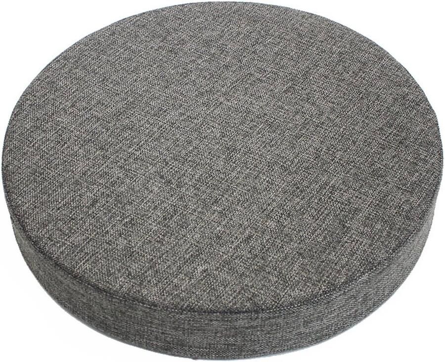 Rond zitkussen antislip vloerkussen effen voor yoga en meditatie tuin en eetkamer kruk (afmetingen: 50 x 50 x 8 cm grijs)