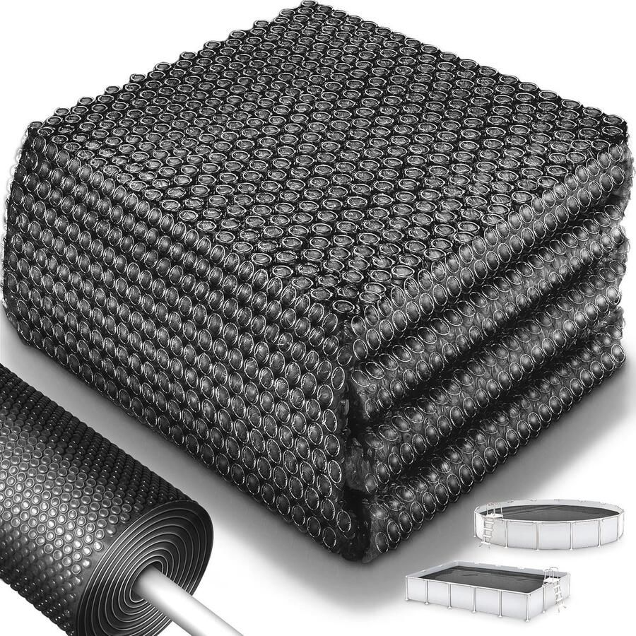 Rond Zonnezeil voor Zwembad 400 µm Diameter 244 cm Duurzame Waterverwarming