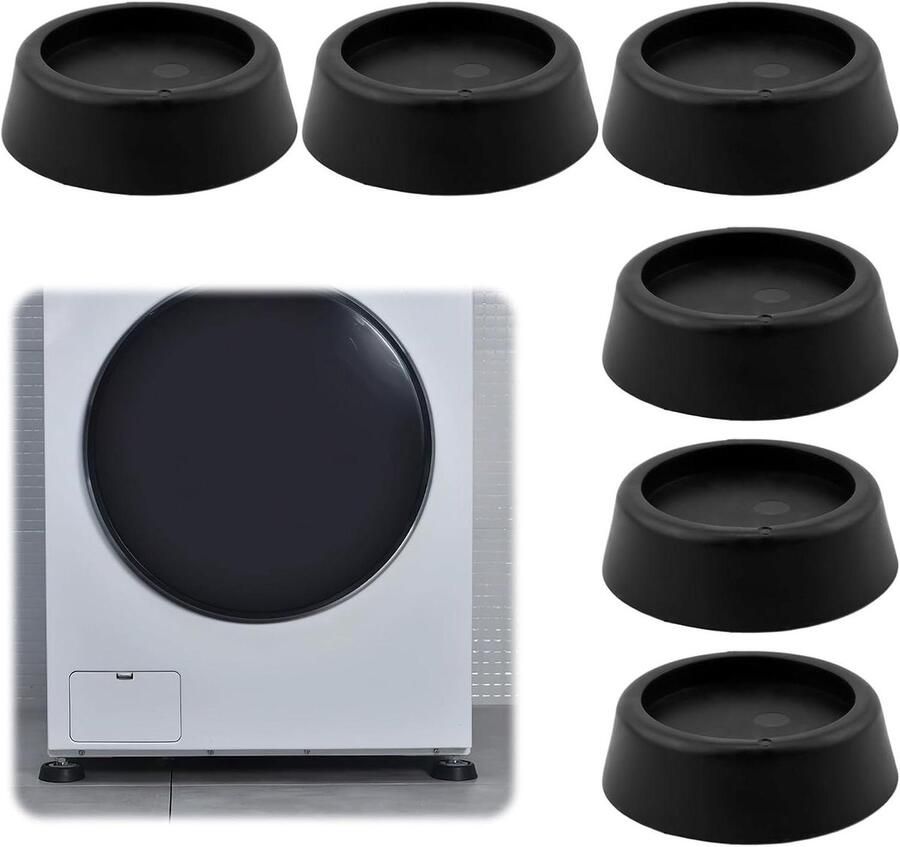 Allecto Plus Antislip Rubberen Glijders voor Stoelpoten 6 Stuks Vloerbescherming Bed en Bank Alle Vloeren Meubelwielen Antislip Glijders