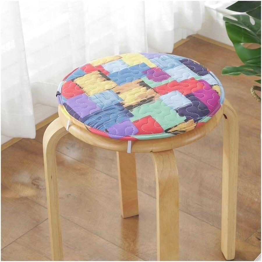 Ronde Barkruk Kussens Set van 1 2 4 Anti-slip Stoelkussens voor Keuken en Eetkamer