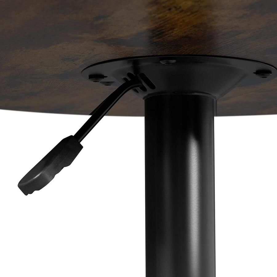 Ronde bartafel in hoogte verstelbaar 69 5-91 cm statafel bistrotafel 360 graden draaibaar tafelpartytafel Ø 60 cm multifunctionele ontvangsttafel voor thuis club pub roestbruin
