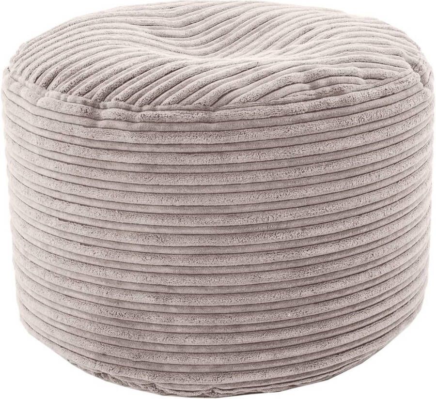 Ronde beanbag voetenbank Jumbo corduroy voetensteun voor binnen lichte gaming-poef voor volwassenen duurzaam ergonomisch design voor uren van ontspanning (nerts)