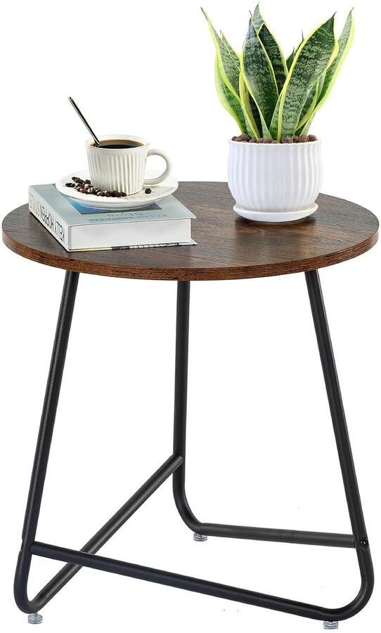 Ronde bijzettafel moderne stijl geschikt voor binnen en buiten 1 stuk verschillende kleuren waterdicht