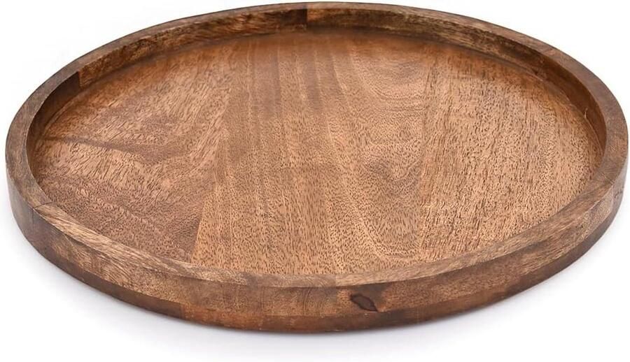 Ronde decoratieve kandelaar lade voor salontafel Boerderij huisdecoraties Houten Modern 30 cm x 30 cm x 25 cm