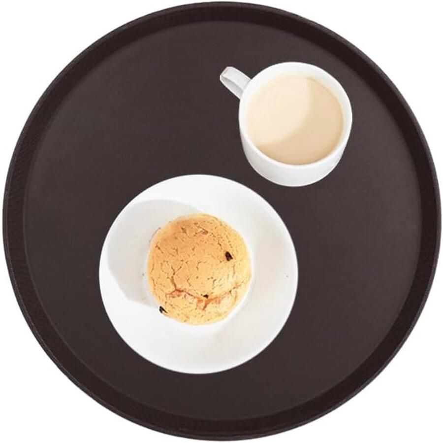 Ronde Decoratieve Tray Zwarte Ronde Metalen Tray Ronde RVS Tray voor Woonkamer Badkamer Eettafel Aroma Kaarsen Decoratie