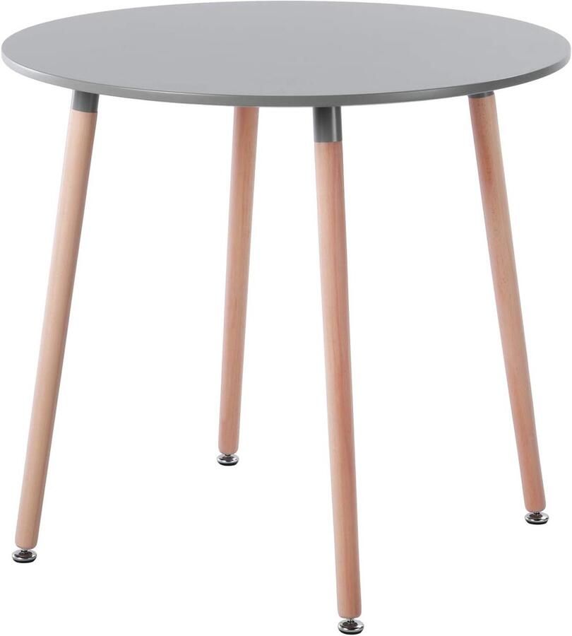 Ronde eettafel Scandinavische stijl 1 stuk grijs hout 80 cm