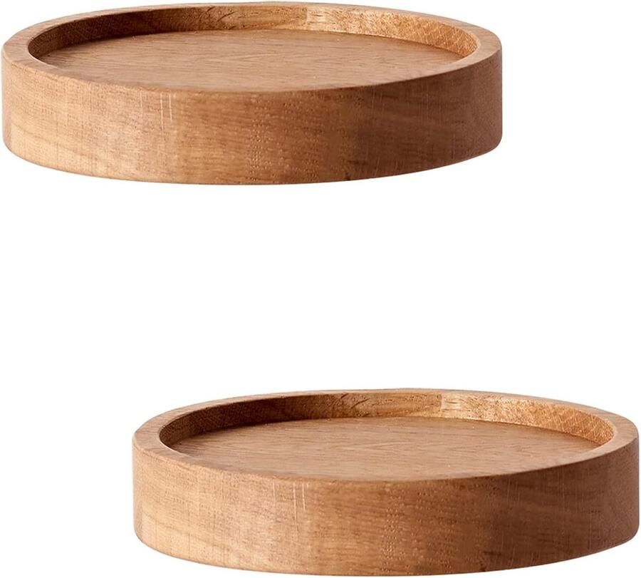 Ronde eikenhouten wandplanken multifunctioneel set van 3 natuurlijk eikenhout