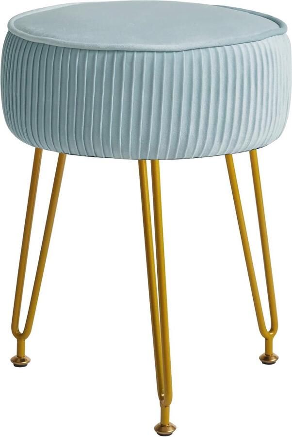 Ronde Fluwelen Voetenbank Multifunctionele Poef voor Woonkamer en Slaapkamer