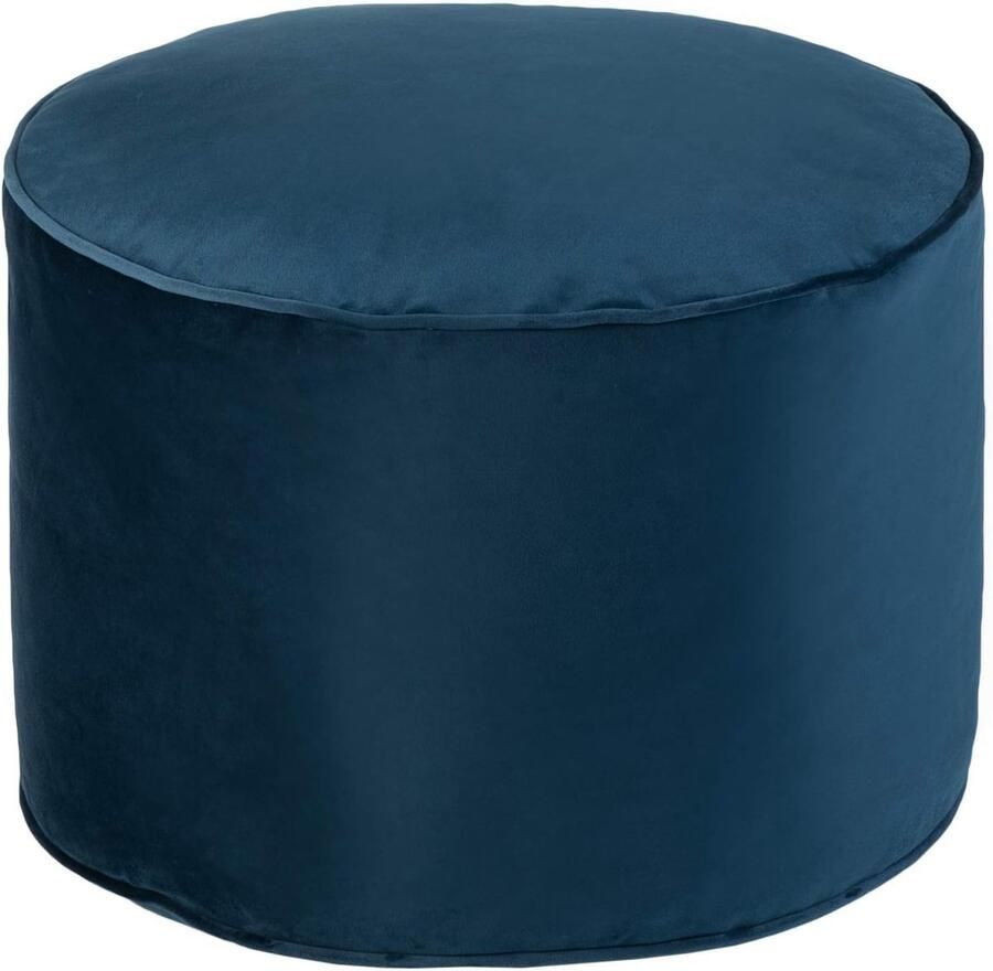 Ronde Fluwelen Zitzak Voetenbank Comfortabele Poef voor Woonkamer & Slaapkamer