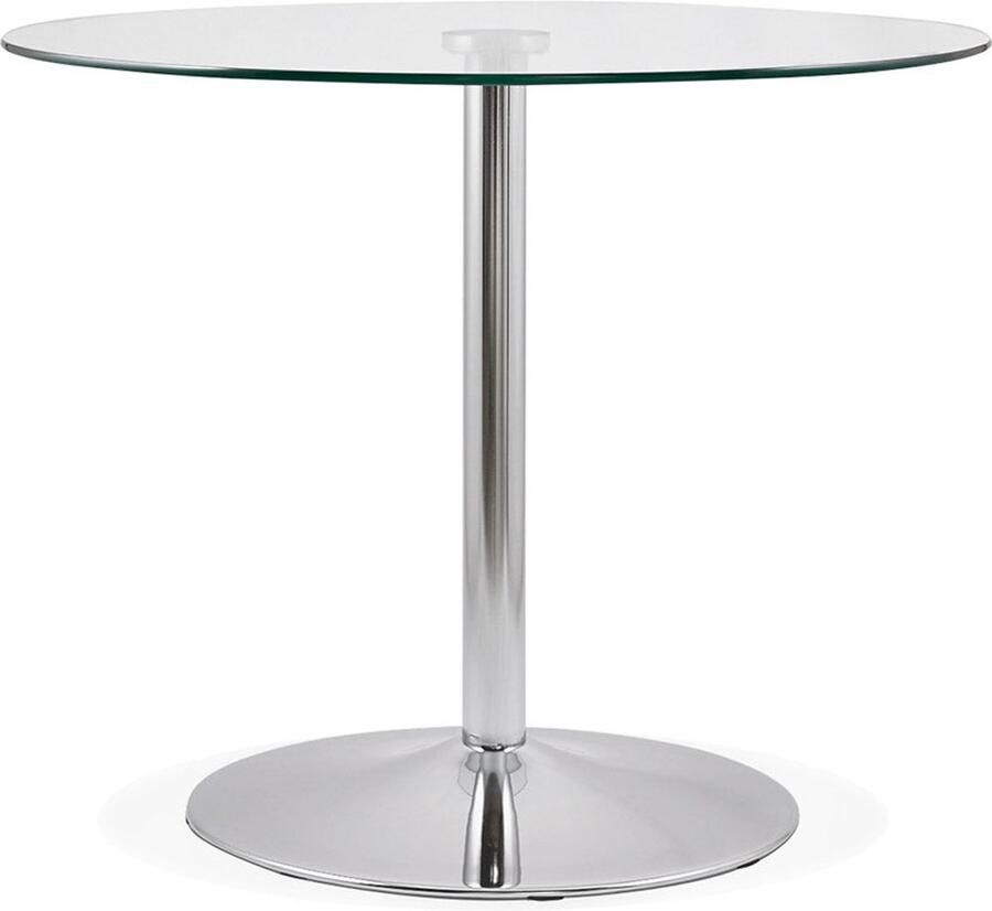 Ronde Glazen Eettafel Modern Ontwerp Gemakkelijk Schoon te Maken