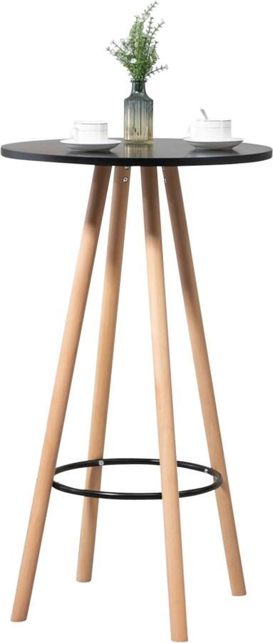 Ronde Hoge Tafel Bistrotafel Scandinavisch Ontwerp met Vloervriendelijke Poten