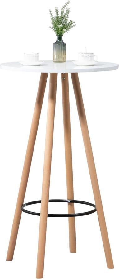 Ronde Hoge Tafel Bistrotafel Scandinavisch Ontwerp met Vloervriendelijke Poten