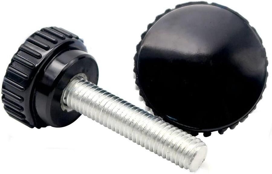 Ronde Hoofd Schroef Klemmen Noten Knoppen M5x40mm Set van 4 Vrouwelijke Draad Bakeliet Handvat Zwart Bevestigingsmateriaal voor Meubels