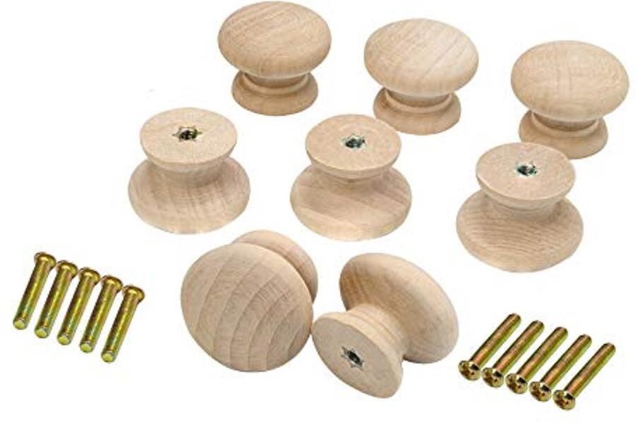 Ronde Houten Keukenkast Knoppen 35 mm 8 STKS Paddestoel Vormige Trekt Handgrepen voor Meubels
