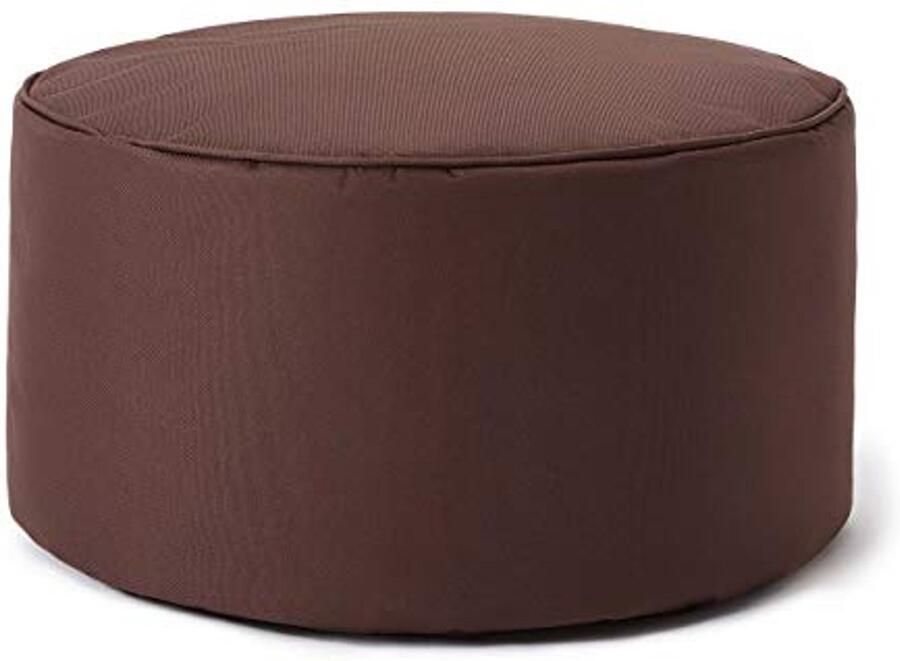 Ronde Indoor Outdoor Hocker 25 x 45 cm Waterafstotende Zitzak voor Binnen en Buiten Ergonomische Kruk en Voetenbank voor Kinderen en Volwassenen Bruin