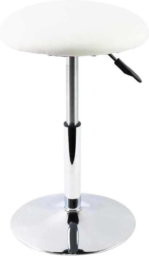 Ronde kapkruk verstelbaar ideaal voor kantoor en winkel 1 stuk wit kunststof