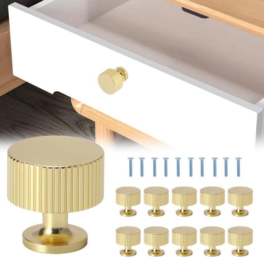 Ronde kastknoppen set van 10 28 mm ladeknoppen voor keukens en meubels