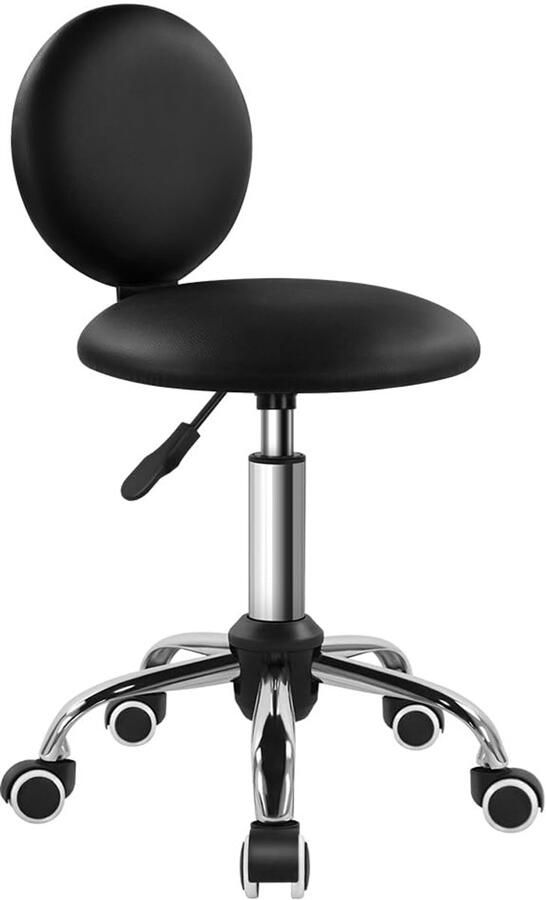 Ronde kruk met rug verstelbaar 1 stuk comfortabel