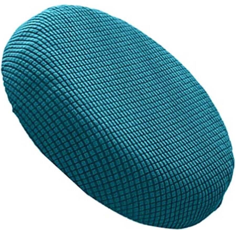 Ronde kruk overtrek stretch stoelhoes wasbare stoelhoes voor barkruk en bistrokruk blauw