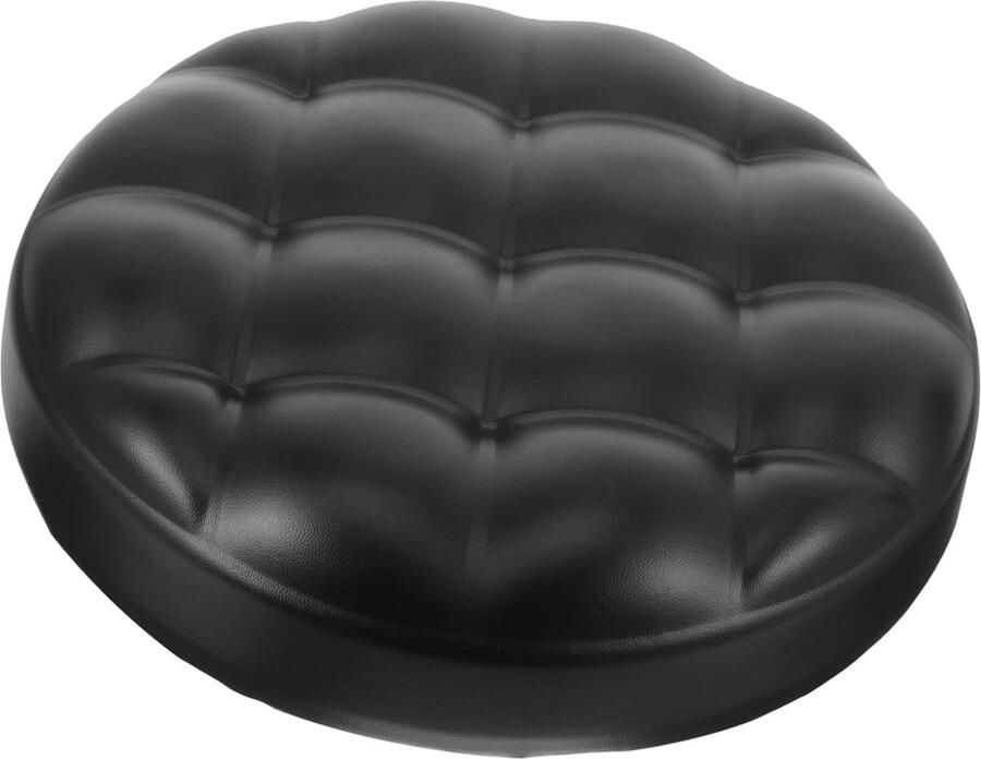 Ronde kruk PU-zitting duurzaam en comfortabel 1 stuk zwart PU-leer