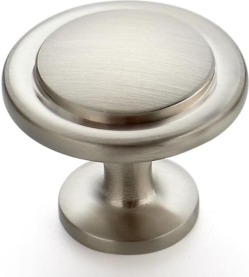 Ibenzoa Kastknoppen Set van 10 Stuks in Geborsteld Nikkel voor Kasten en Laden