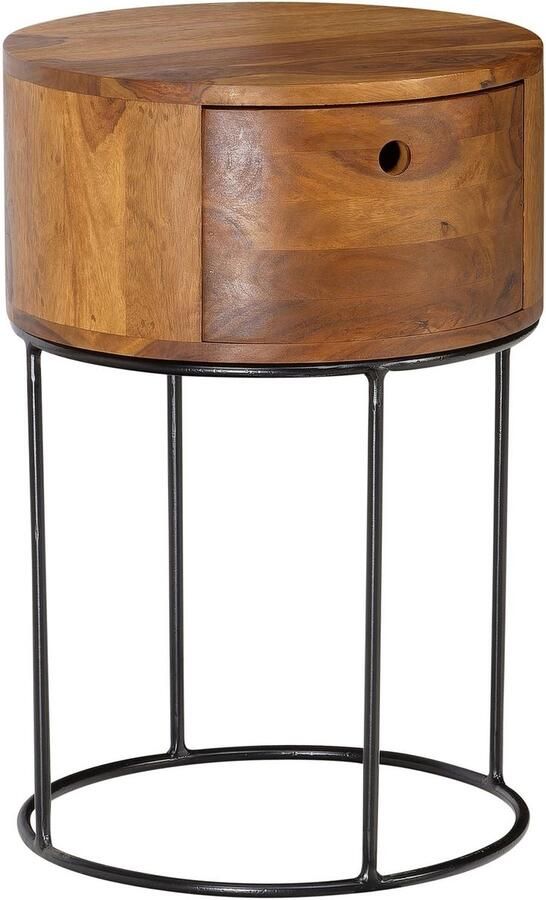 Ronde nachtdoos modern nachtkastje elegant nachtkastje uniek handgemaakt ontwerp 40 cm x 40 cm x 60 cm sheesham hout