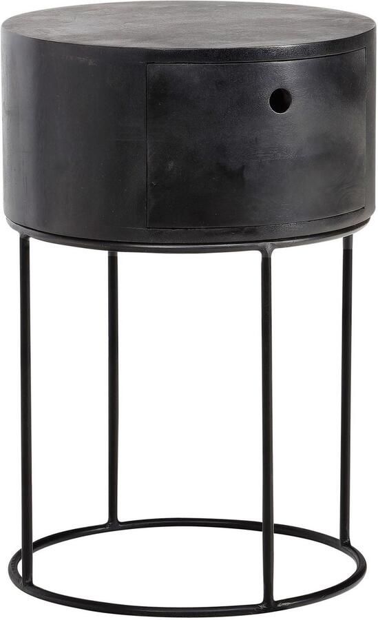 Ronde nachtdozen moderne nachtkastjes elegante houten graan nachtkastjes uniek ontwerp 40 cm x 40 cm x 60 cm