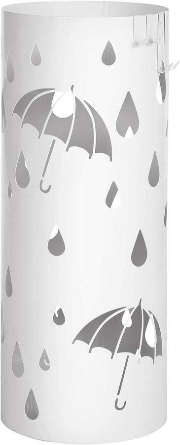 Ronde Paraplubak Metaal Wit 49 x Ø 19.5 cm