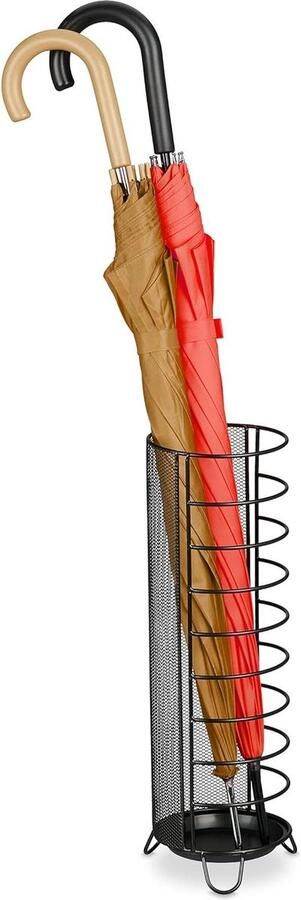 Ronde paraplubak metaal zwart modern design Hal gang HxØ: 44 x 16 cm - Foto 2
