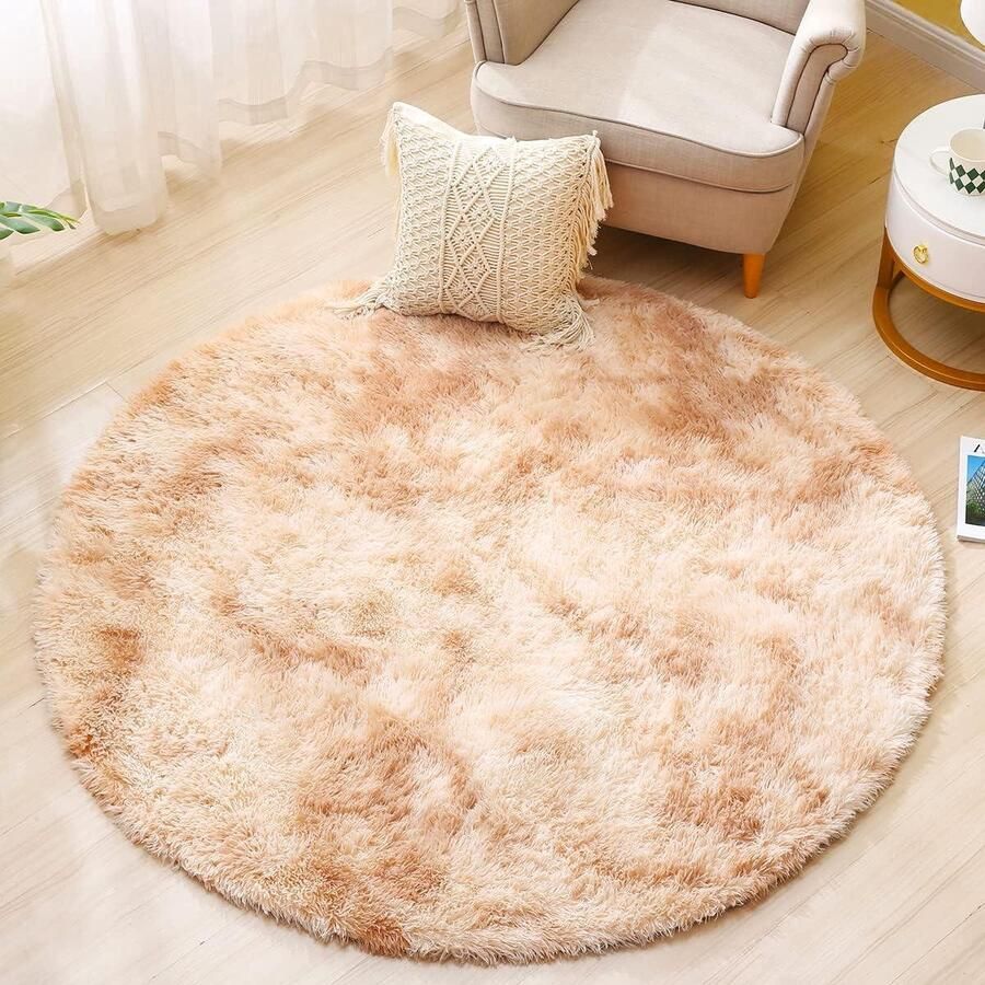 Ronde pluizige tapijten voor slaapkamers zacht ruig tapijt voor kinderkamer vloermat 160 cm