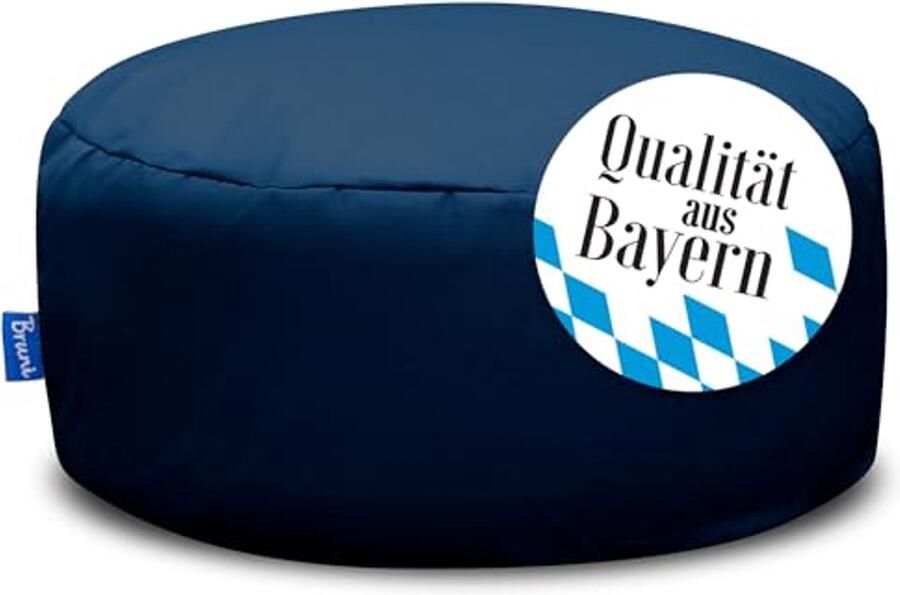 Ronde Poef Kruk Comfortabele Zitoplossing voor Binnen en Buiten in Blauwgrijs