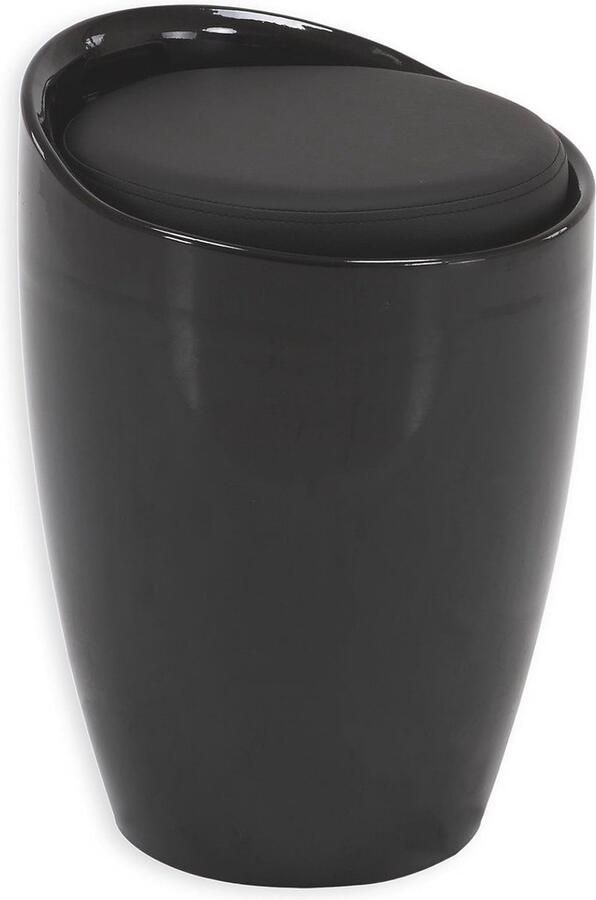 Ronde poef met opbergruimte en zachte zitting Stijlvolle opbergkist voor woonkamer slaapkamer of badkamer