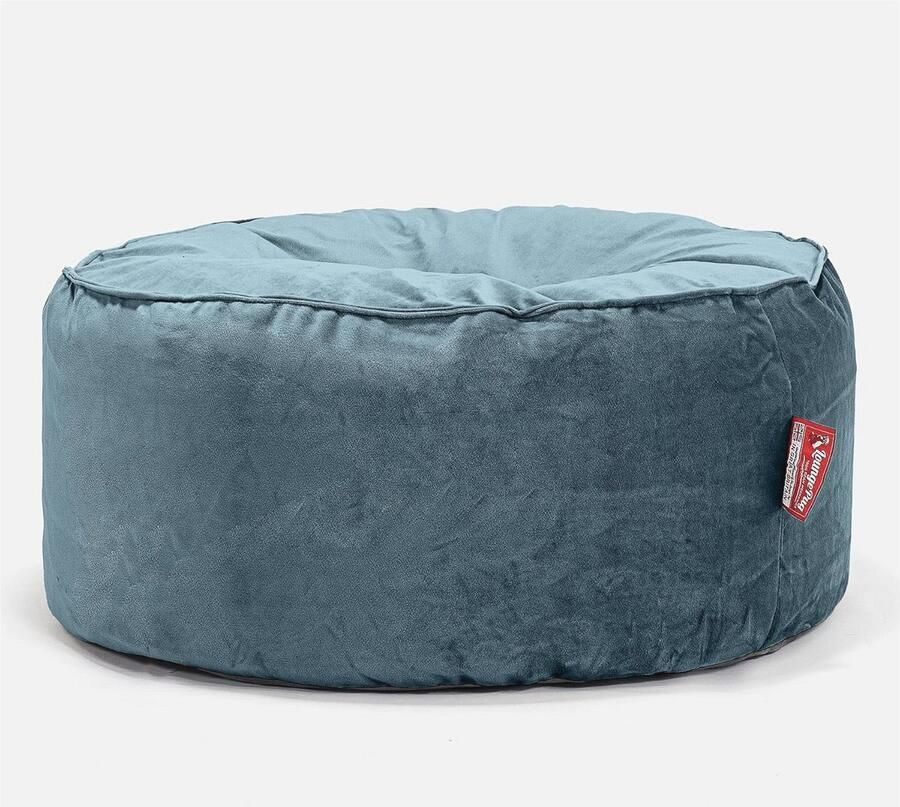 Ronde Poef Zitzak Fluweel Petrol – Stijlvol Praktisch en Duurzaam