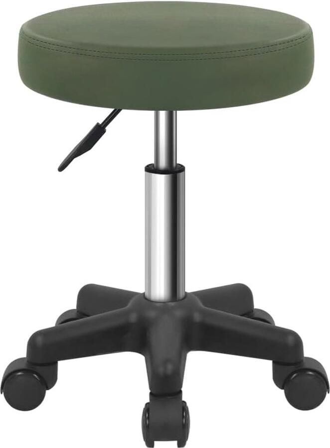 Ronde Rolling Kruk Met Wielen Hoogte Verstelbare Spa Kruk Voor Salon Massage en Thuisgebruik