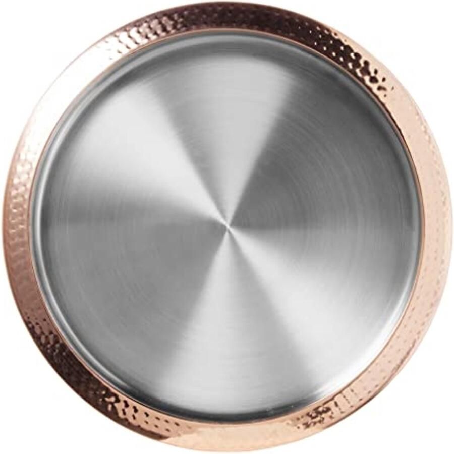 Ronde Serveertray 14 Inch Decoratieve Tray voor Koffietafel Theeservies en Bar