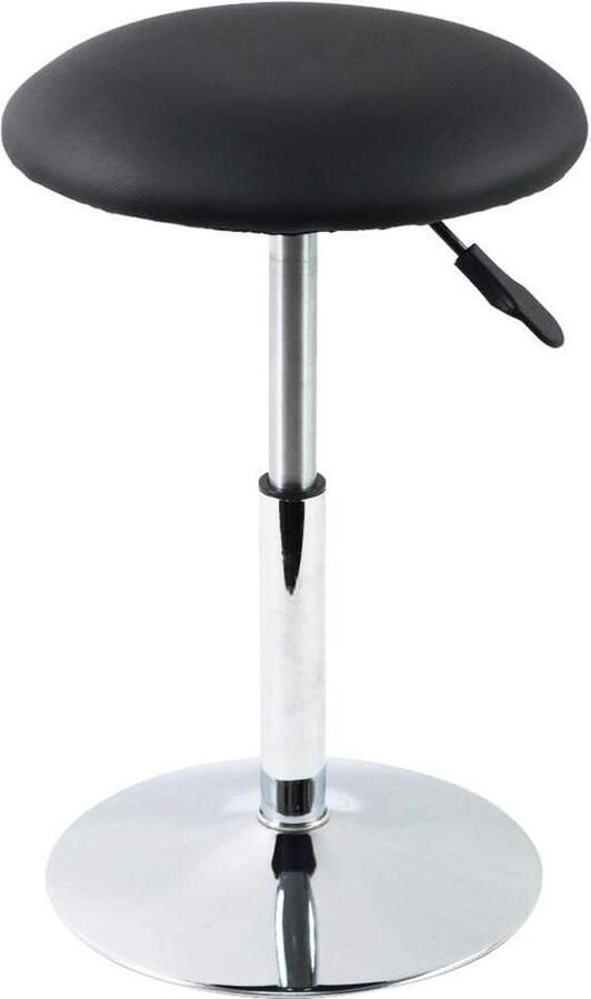 Korte Ronde Spa Kruk Make Up Kruk Hoogte Verstelbare Vanity Kruk Swivel Bank voor Slaapkamer Woonkamer Zwart Moderne Stijl Glamoureus Design - Foto 12