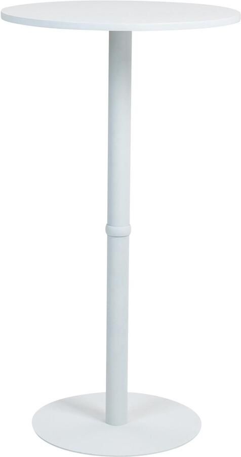 CLP Hereford Statafel bartafel keuken rond hout blad metaal onderstel wit wit 60 cm