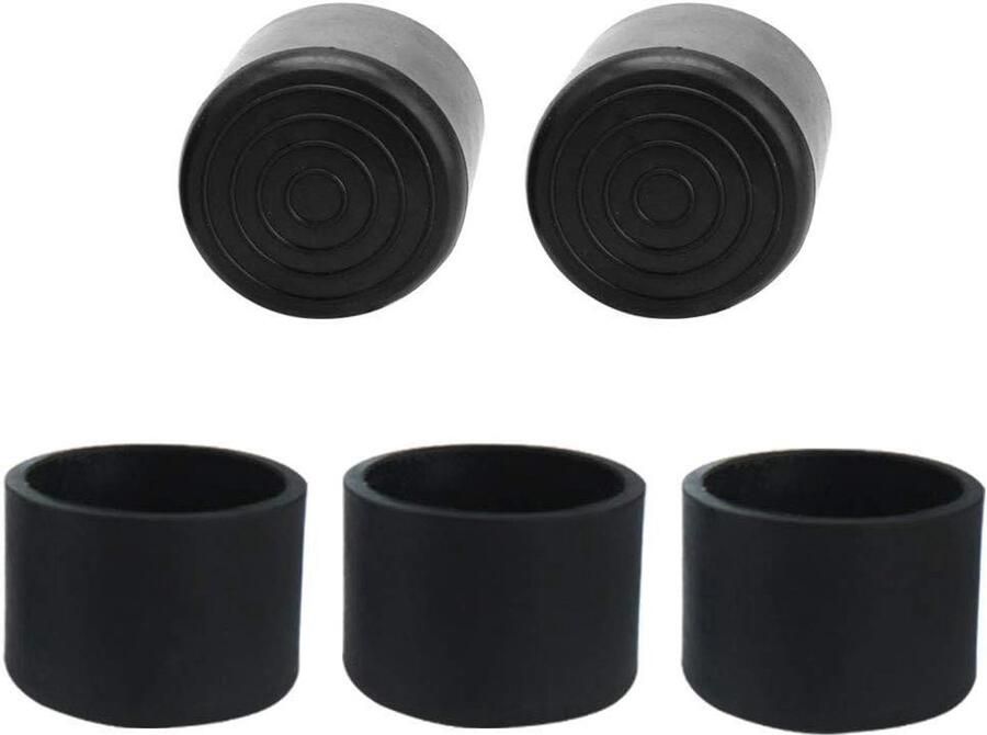 Ronde stoel been tips caps voor houten vloerbescherming 39mm 5 stks zwart