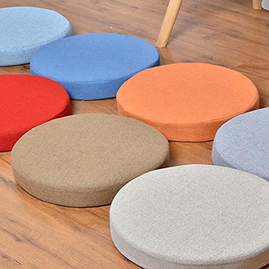 Ronde Zachte Kussens voor Eetkamerstoelen Dikke Wasbare Zitkussens voor Binnen en Buiten